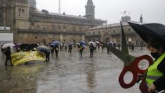 Protesta del sector de las peluquer�as y centros de est�tica en el Obradoiro de Santigo