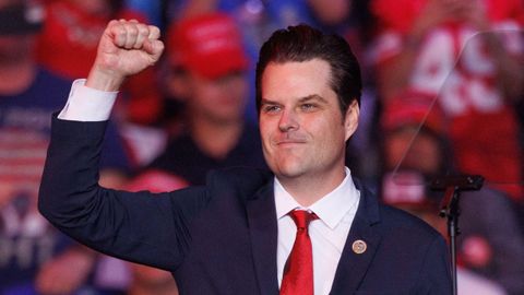 Matt Gaetz, durante la campaa electoral republicana.