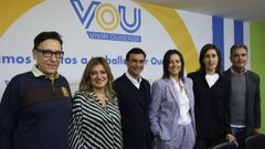 G�mez, segunda por la derecha, en la presentaci�n de VOU en el 2019.