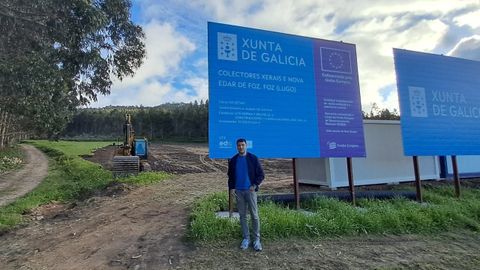 Javier Jorge Castiñeira, en el inicio de las obras