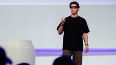 Mark Zuckerberg, director ejecutivo de Meta, durante la presentaci�n de las gafas Meta Ray-Ban hace un a�o.
