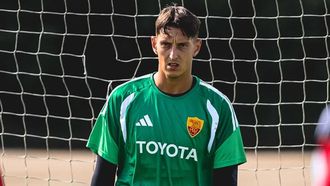 Pierluigi Gollini, durante un entrenamiento del Roma.