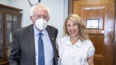 La vicepresidenta segunda y ministra de Trabajo Yolanda D�az se reuni� en Washington con el senador Bernie Sanders.