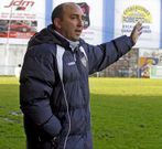El preparador del Boiro, en Barra�a, el domingo.