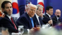 Donald Trump, durante un acto en Corea del Sur