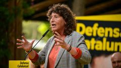 La n�mero dos de ERC en el Congreso, Teresa Jord�, en un mitin de su partido.