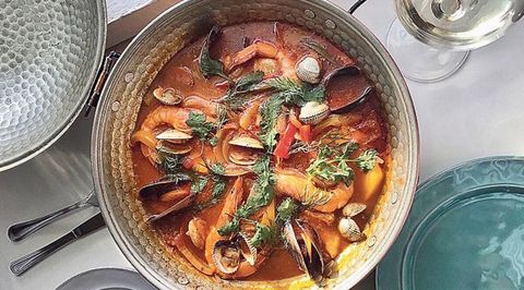 Cataplana. En Portugal hacen este guiso de pescado en un utensilio del mismo nombre. 
Foto: Casa da Guripa