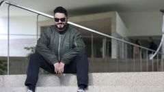 Nuno Pico, cantante de Grande Amore, en Compostela