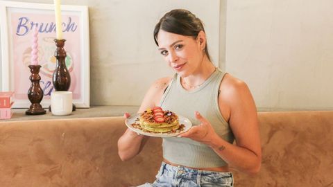 Tortitas de matcha en la cafeter�a Lim�n Brunch Caf� en Pontevedra