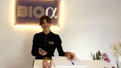 Ale Duarte, na recepci�n do centro, en Cantarrana