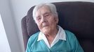 Lola González Díaz en una imagen tomada el día de su 110 cumpleaños