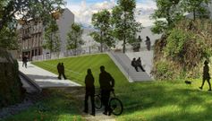 La parte trasera del inmueble que est� pendiente de la piqueta dar� paso a un mirador de 300 metros cuadrados sobre un �mbito de actuaci�n total de 1.700, incluida la plaza.