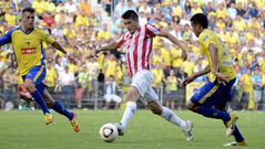 Isma L�pez, en el partido de C�diz