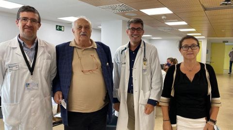 Flix Rubial, gerente del rea sanitaria de Ourense; Emilio Gonzlez, ponente; Santiago Cebrin, jefe de Pediatra en el CHUO y Carmen Lpez, directora de la  Federacin Gallega de Enfermedades Raras (Fegerec), Carmen Lpez