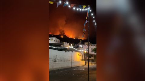 Incendio en la isla de Tenerife