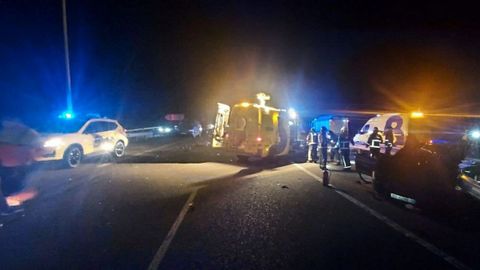 Accidente de tr�fico en la A-8 en el que fallecieron dos mujeres