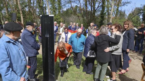 Participantes en el acto celebrado en el parque do Cadaval, en Narn