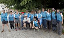 La directiva del Club International Trekkers Barbanza antes de realizar el recorrido de esta edici�n.