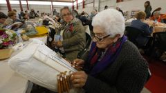 Una palilleira de excepci�n en Burela: Isabel Garc�a, de 105 a�os