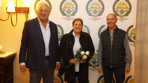 Los tres jubilados del año, en el acto que organizó el Colegio Oficial de Veterinarios de Lugo
