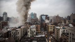 Incendio en el barrio neoyorquino del East Village