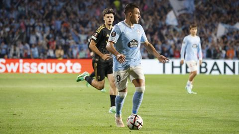 Ferran Jutgl�, durante el partido del Celta contra la Juve.
