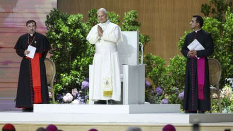 Le�n XIV a su llegada al encuentro
