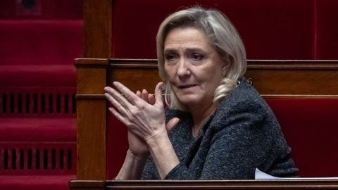 La l�der de la ultraderecha francesa, Marine Le Pen, en la Asamblea Nacional