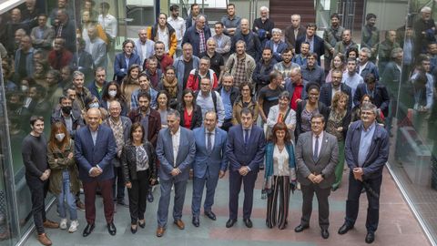 El edificio Font�n acogi� la recepci�n de los investigadores de las tres universidades gallegas que conforman el Cispac