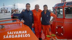  Gonzalo Gonz�lez, �ngel Gonz�lez y Juan Torrado, tripulaci�n de la Salvamar Sargadelos.