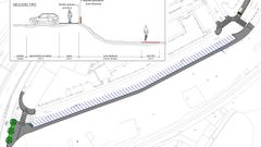 Plano de la intervenci�n en la avenida de Oza, en A Coru�a