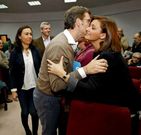 Feijoo saluda a Garc�a Campelo, en presencia de Ramallo.