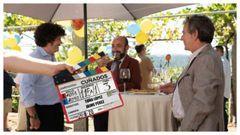 Detalle da rodaxe do filme de To�o L�pez �Cu�ados�, un dos �xitos da temporada.