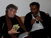 Manel Manti��n con el saxofonista Anthony Braxton. 