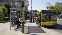 Un autobs urbano, en Ourense.