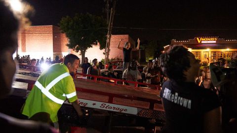 La marcha estuvo acompa�ada en todo momento de un amplio contingente policial.