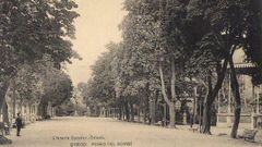 El paseo del Bomb� con el quiosco de De la Guardia en 1902, unos doce a�os despu�s de su inauguraci�n