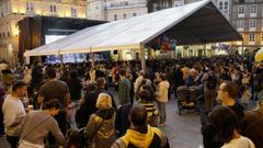 Magosto popular en la praza Maior de Ourense