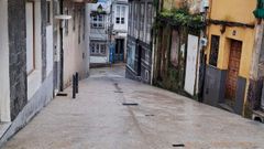 La calle da Igrexa, reabierta tras la renovaci�n del pavimento y los servicios