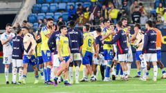 El Deportivo y el C�diz, al t�rmino del partido que jugaron el s�bado