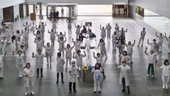 Sanitarios y profesionales del HULA celebran el D�a Mundial da Hixiene de Mans