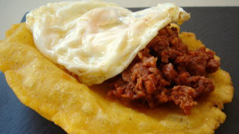 Torto de picadillo y huevo