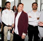 T�mara Echegoyen con los hermanos Ant�n y Carlos Paz. 