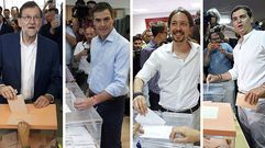 As� han votado los cuatro candidatos
