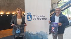 La concejala de Cultura, Ana Barreiro, yJos Antonio Fernndez, del grupo Fercosti
