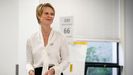 Cynthia Nixon vot� ayer en las primarias en la que se enfrenta al gobernador Cuorno