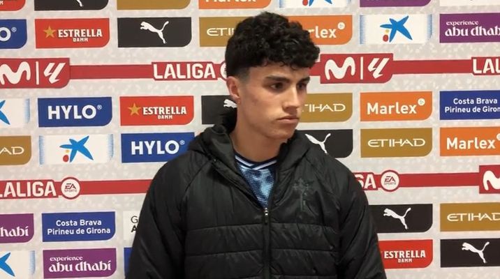 El jugador de Celta Andr�s Anta��n, tras el partido ante el Girona.