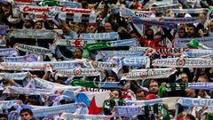 Aficionados del Celta, en la grada visitante de Celtic Park este jueves.