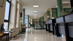 Interior de la casa consistorial de Bóveda, donde se ha renovado el sistema de calefacción