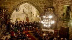 Actuaci�n Escuela de M�sica de A Coru�a en Laxe